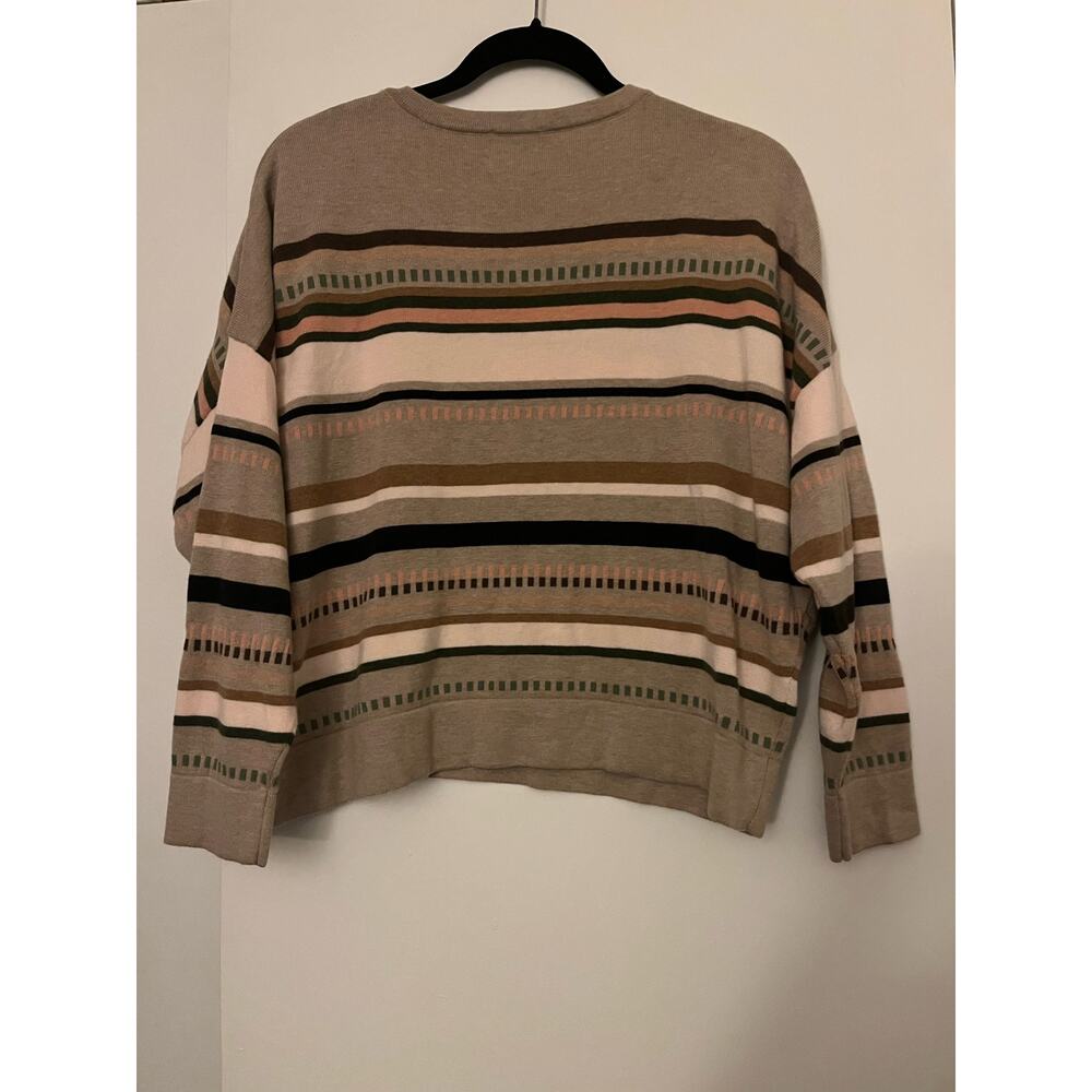 WISPR Brodie Cashmere Tan Striped Sweater Sz L - Picture 5 of 5